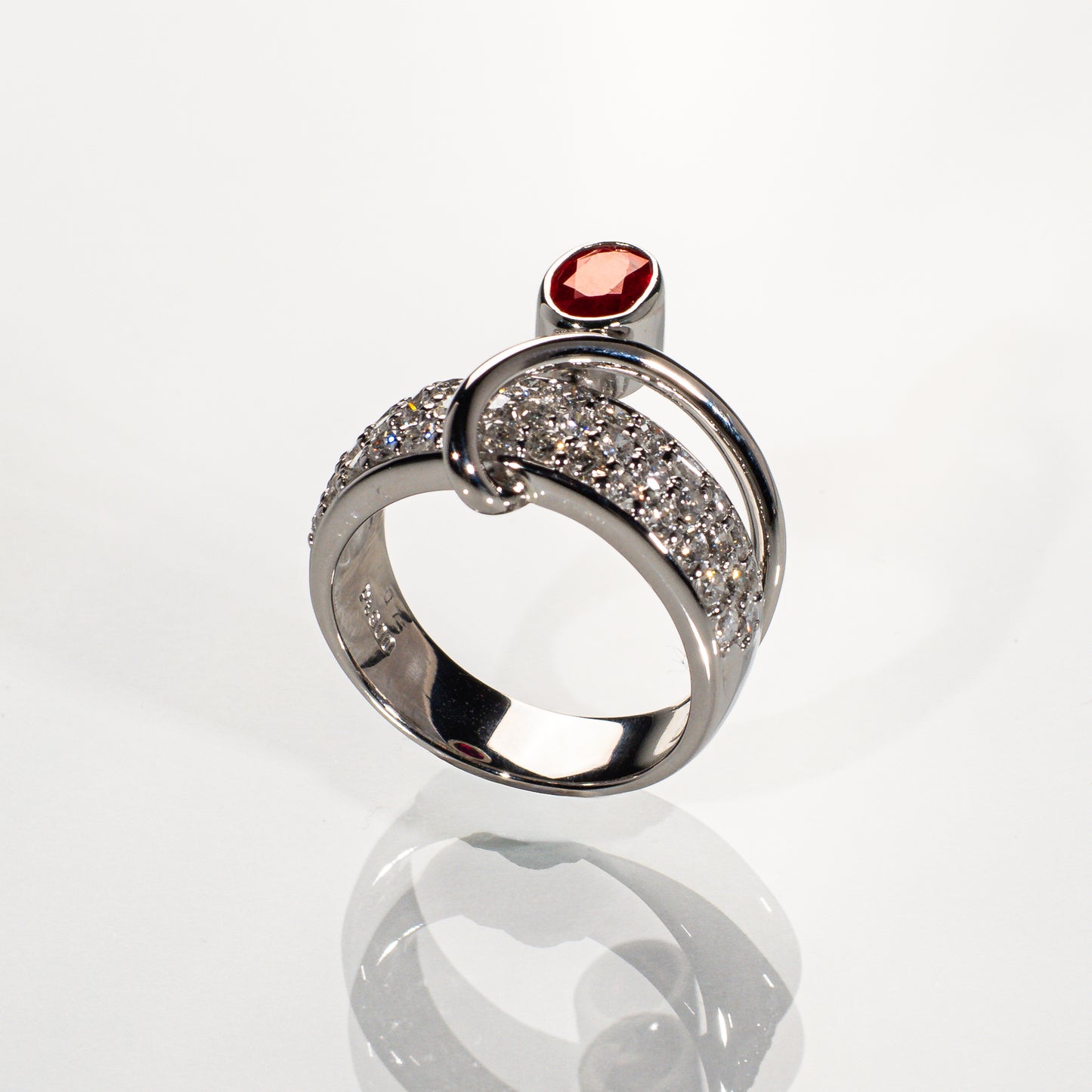 ルビー0.75ct ダイヤモンド1.06ct Pt900 リング