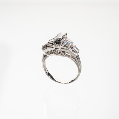 ダイヤモンド1.70ct PM850陽刻 ヴィンテージリング