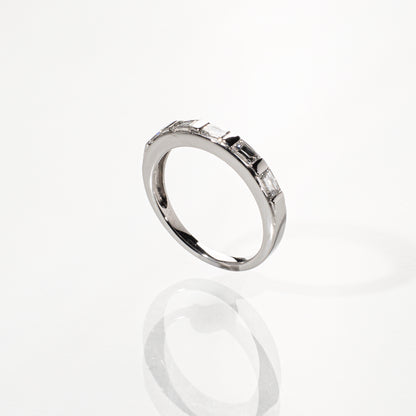 クリスカットダイヤモンド0.53ct Pt1000 ハーフエタニティリング
