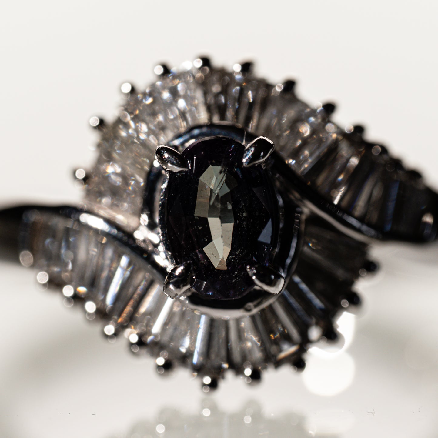 ブラジル産アレキサンドライト0.39ct ダイヤモンド0.53ct Pt900 リング