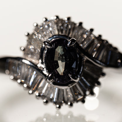 ブラジル産アレキサンドライト0.39ct ダイヤモンド0.53ct Pt900 リング