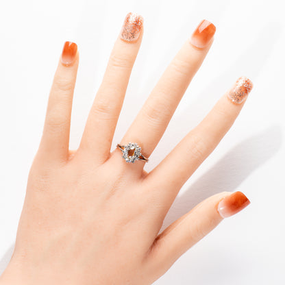 ローズカットダイヤモンド0.63ct メレダイヤモンド0.32ct Pt950 リング