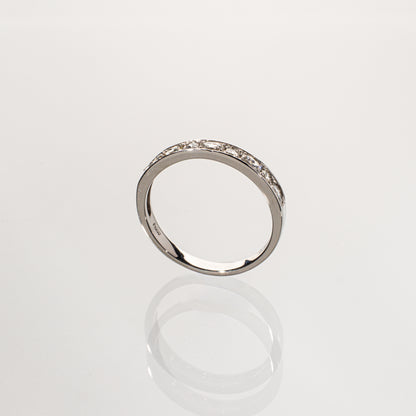 ローズカットダイヤモンド0.25ct Pt950 ハーフエタニティリング