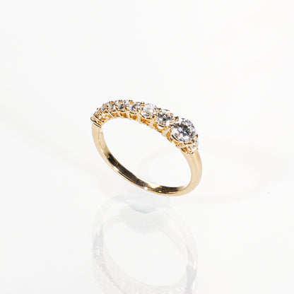 HCO ダイヤモンド0.75ct K18YG グラデーションリング