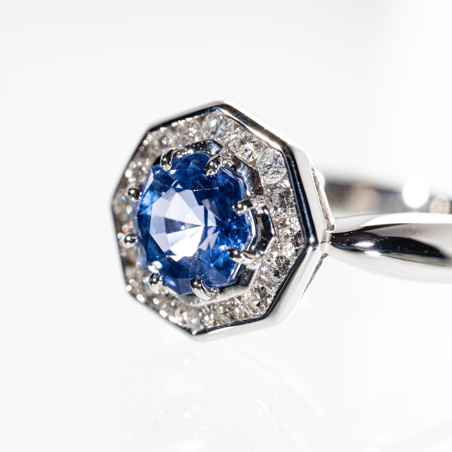 ジュエリーマキ ブルーサファイア1.50ct ダイヤモンド0.30ct Pt850 リング
