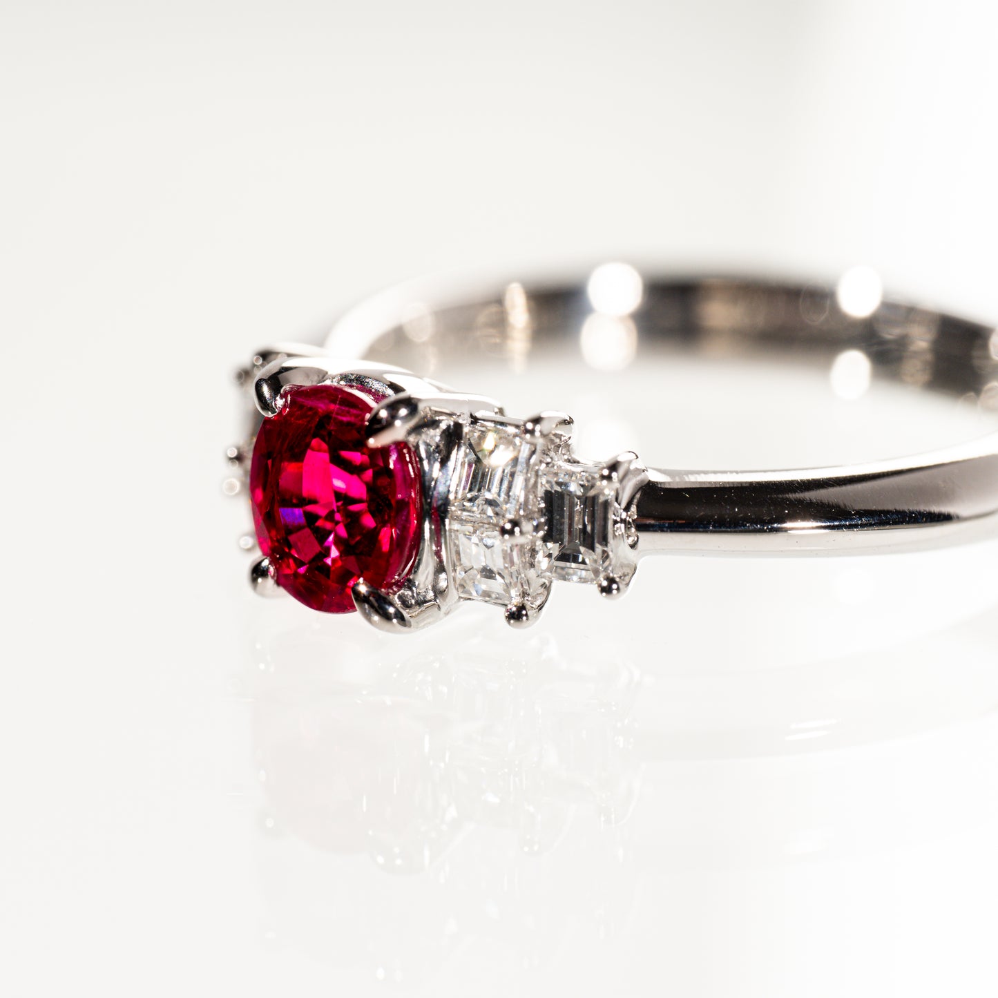 ルビー0.72ct ダイヤモンド0.26ct Pt900 リング