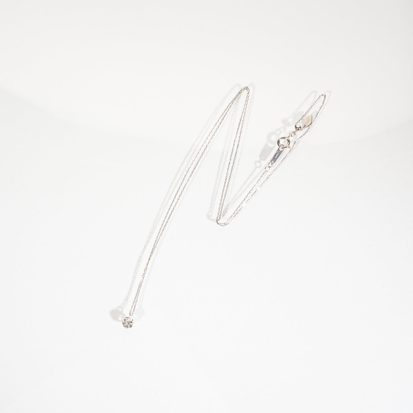 ダイヤモンド0.166ct Pt900/Pt850 プチネックレス