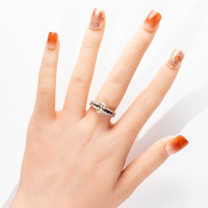 オーバルカットダイヤモンド1.280ct メレダイヤモンド0.695ct Pt950 リング