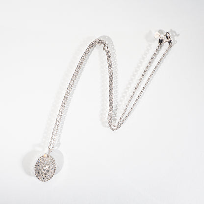 ローズカットダイヤモンド1.80ct K18WG ネックレス