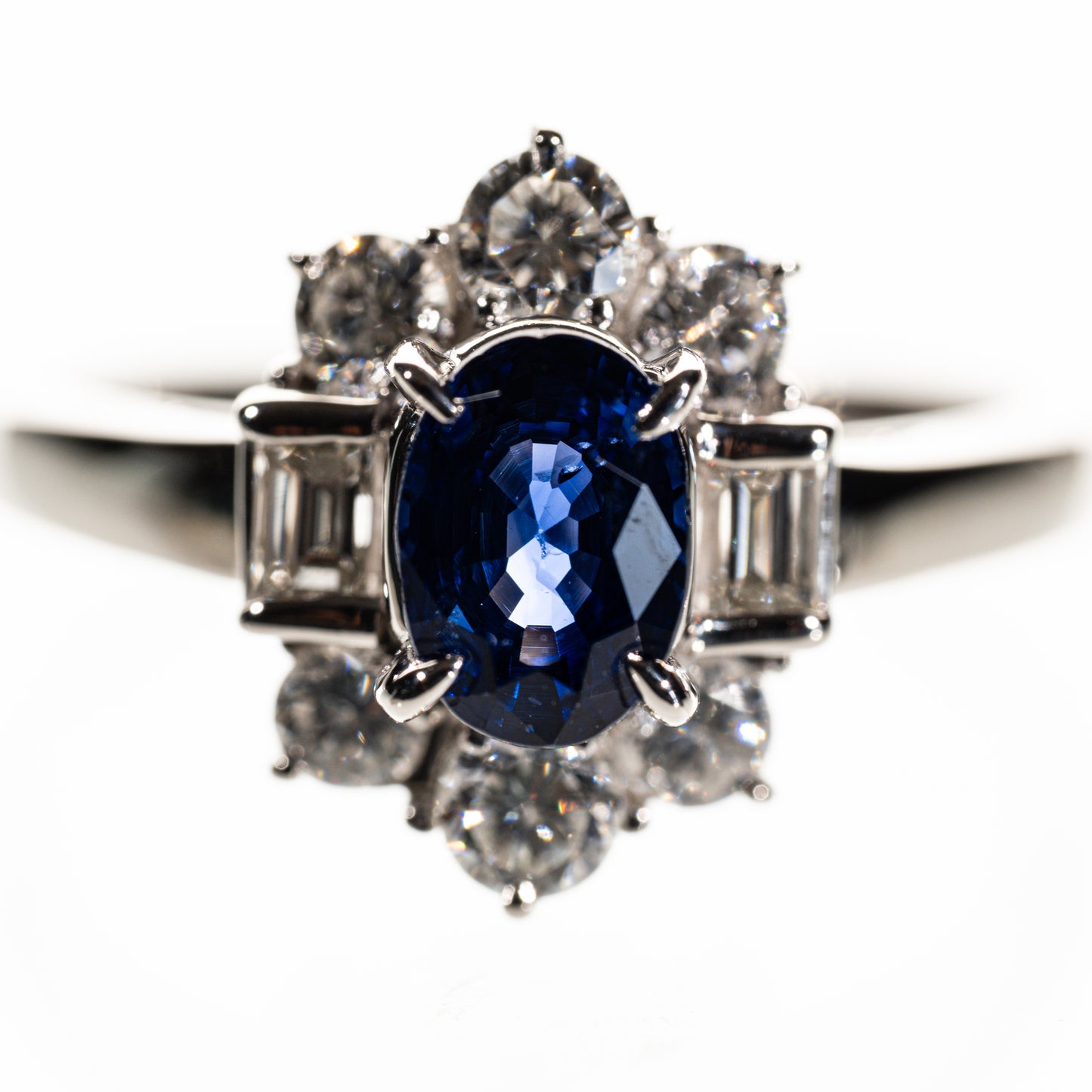 サファイア1.04ct ダイヤモンド0.70ct Pt900 リング