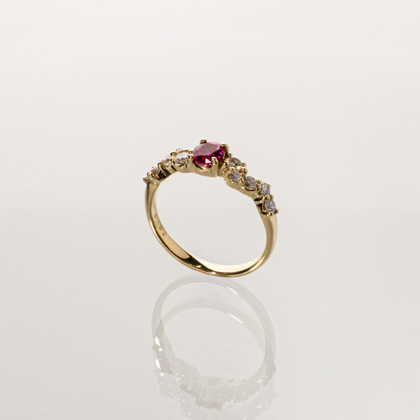 ルビー0.36ct ダイヤモンド0.40ct K18 リング