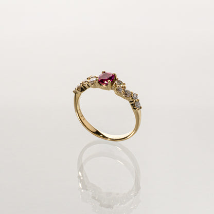 ルビー0.36ct ダイヤモンド0.40ct K18 リング