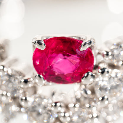 ルビー0.30ct ダイヤモンド0.50ct K18WG リング