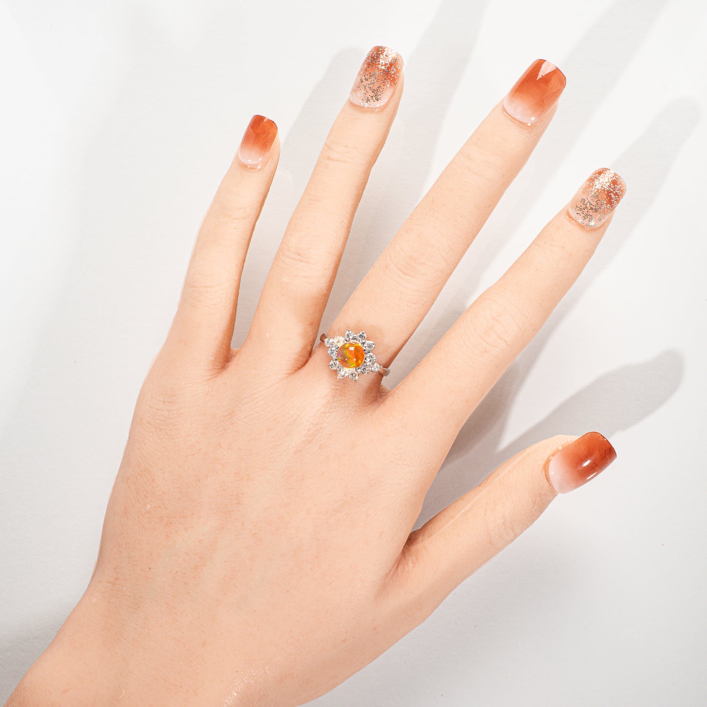 オパール1.41ct ダイヤモンド0.45ct Pt900 リング