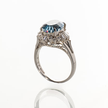 アクアマリン2.98ct ダイヤモンド0.56ct Pt900 リング