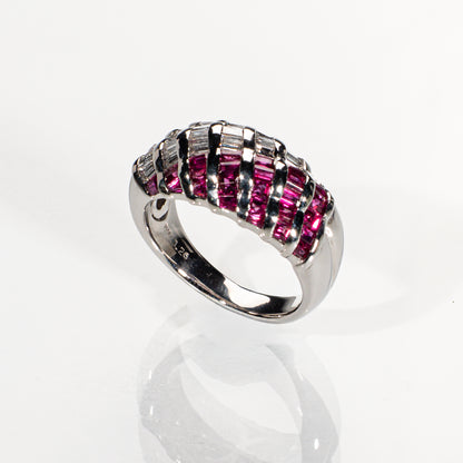 ルビー1.26ct ダイヤモンド1.00ct Pt900 リング
