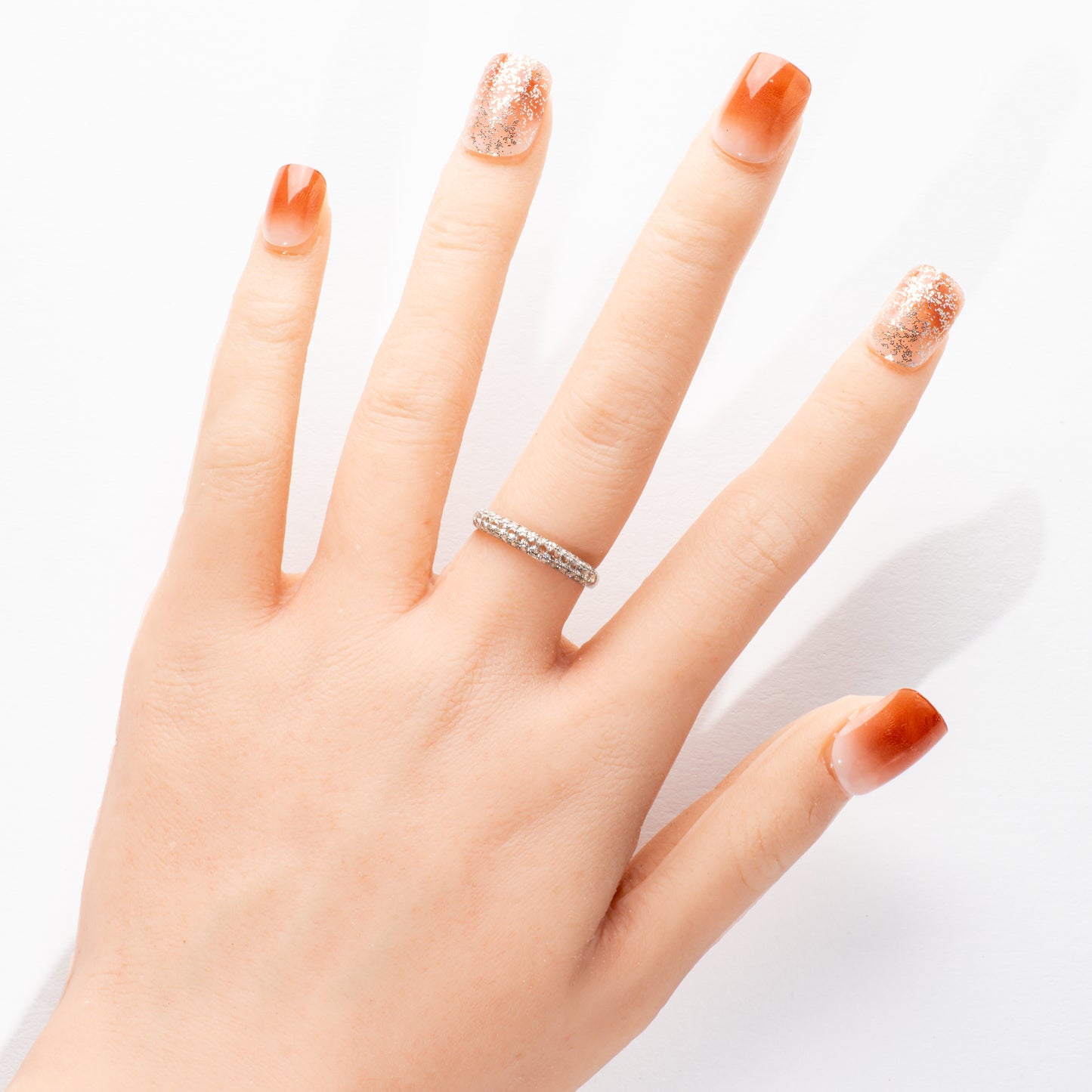 ローズカットダイヤモンド0.40ct Pt900 ハーフエタニティリング