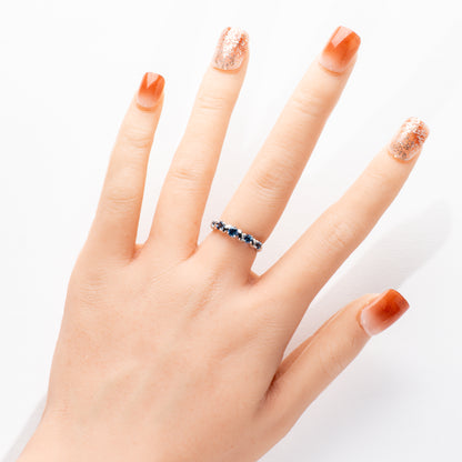 サンタマリア アクアマリン0.46ct Pt900 ハーフエタニティリング
