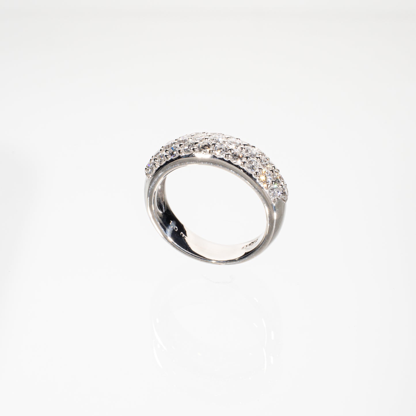 ダイヤモンド1.00ct Pt900 パヴェハーフエタニティリング