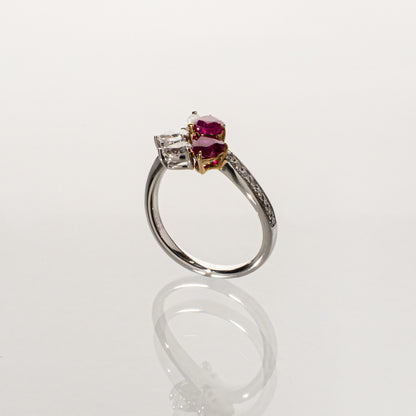 ルビー0.91ct ダイヤモンド0.55ct K18 リング