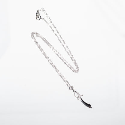 AHKAH カトラスモチーフ ダイヤモンド0.03ct K18WG ネックレス