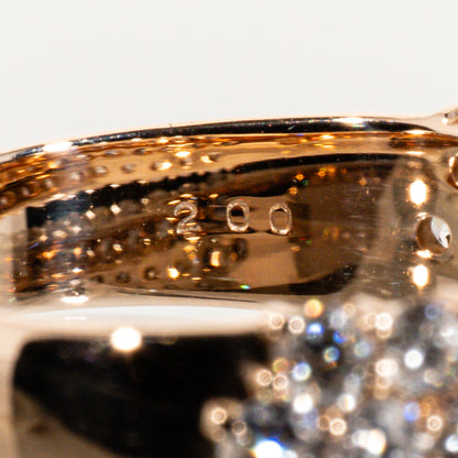 ダイヤモンド2.00ct K18PG パヴェハーフエタニティ