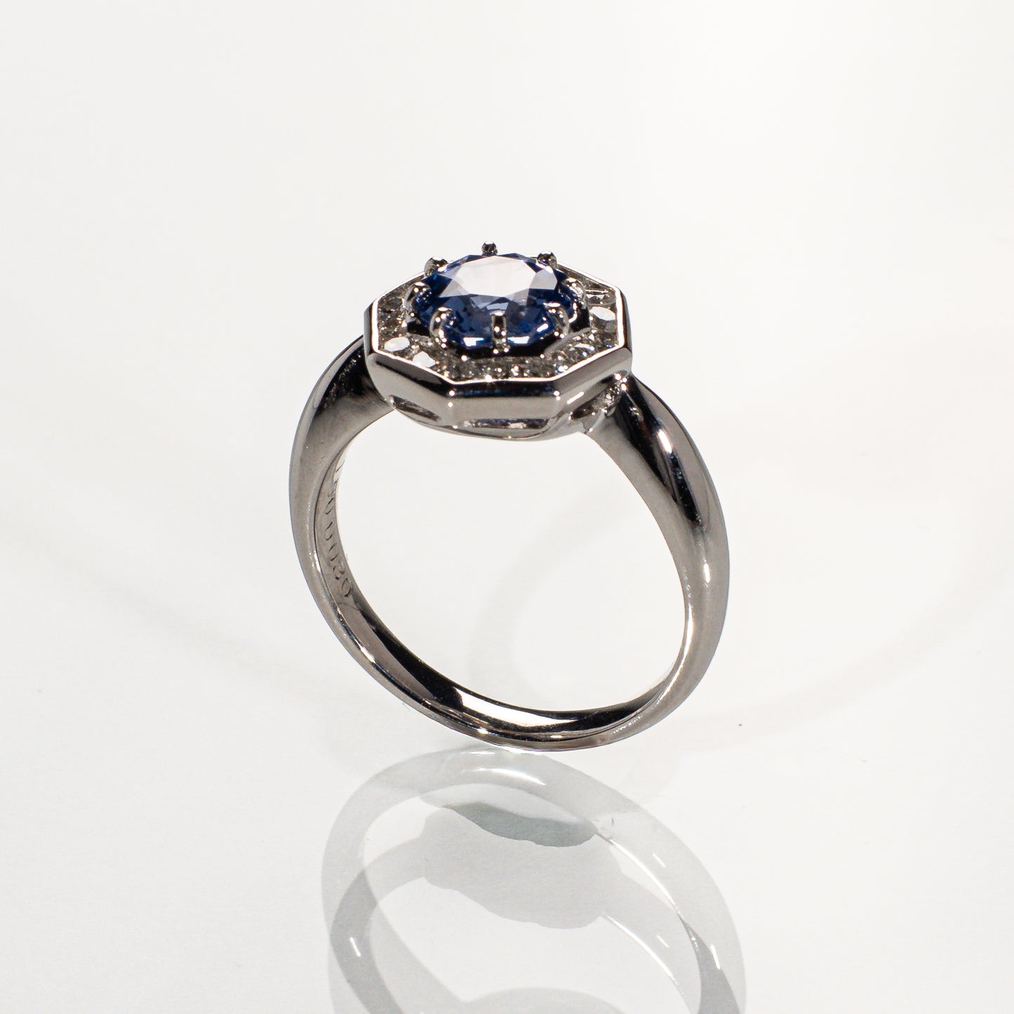 ジュエリーマキ ブルーサファイア1.50ct ダイヤモンド0.30ct Pt850 リング