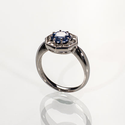 ジュエリーマキ ブルーサファイア1.50ct ダイヤモンド0.30ct Pt850 リング