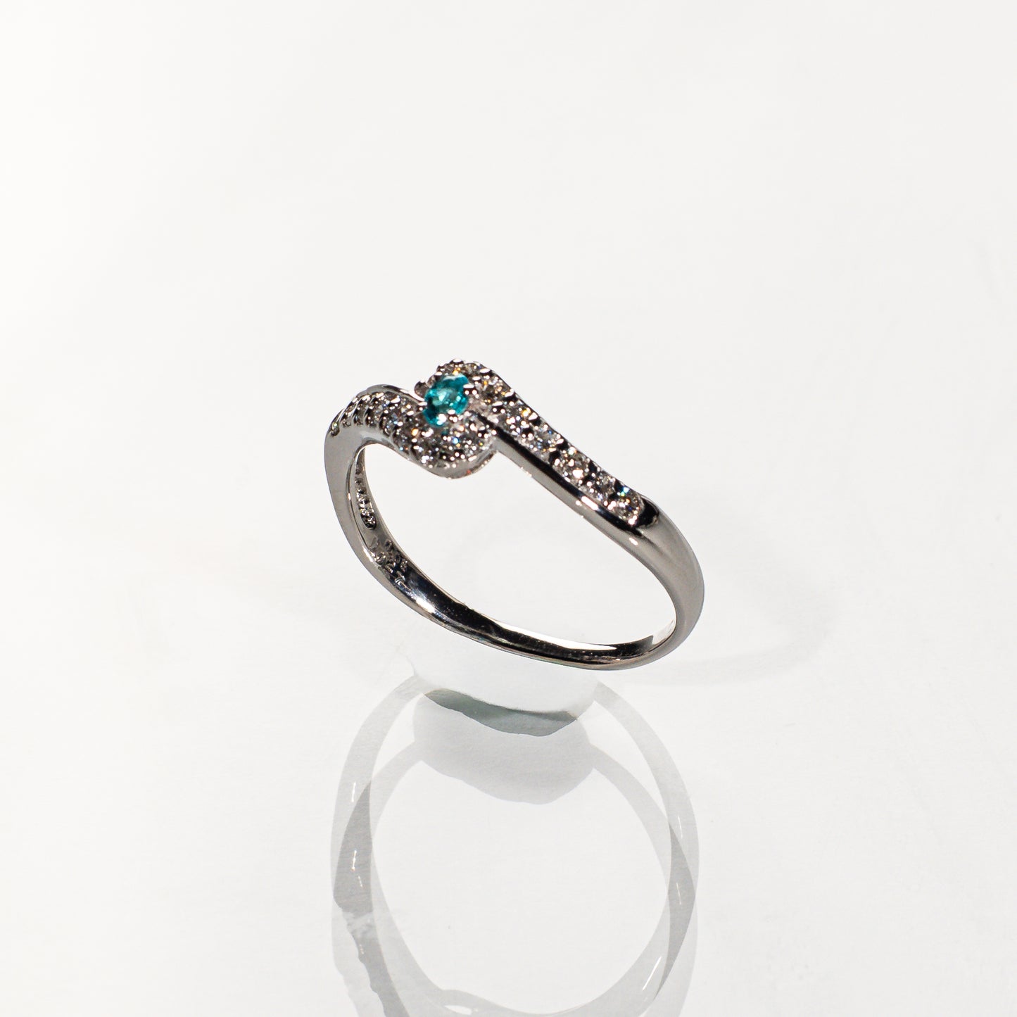 パライバトルマリン0.08ct ダイヤモンド0.27ct Pt900 リング