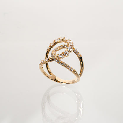 ダイヤモンド1.00ct 750 クロッシングリング