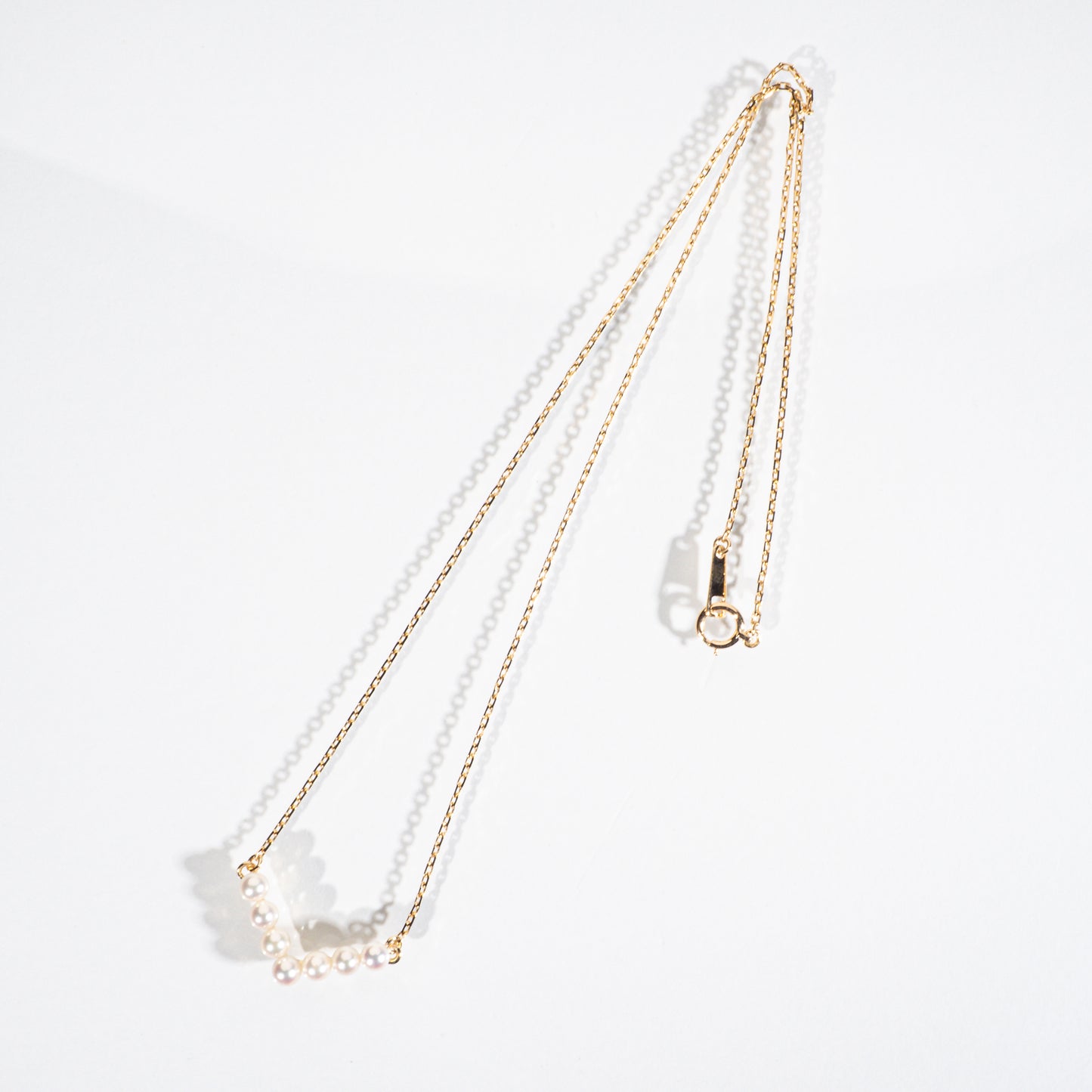 TASAKI アコヤパール3.6-3.7mm K18 Vモチーフネックレス