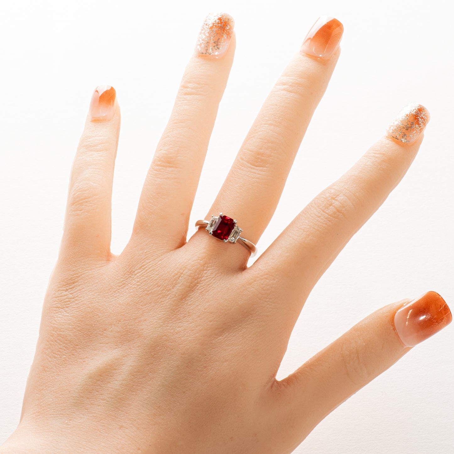 ビルマ産ピジョンブラッドルビー2.02ct ダイヤモンド0.29ct Pt900 リング
