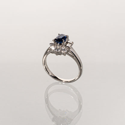 サファイア1.04ct ダイヤモンド0.70ct Pt900 リング