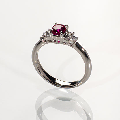 ルビー0.72ct ダイヤモンド0.26ct Pt900 リング