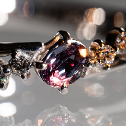 ジェムケリー ブラジル産アレキサンドライト0.212ct ダイヤモンド0.25ct K18WG リング