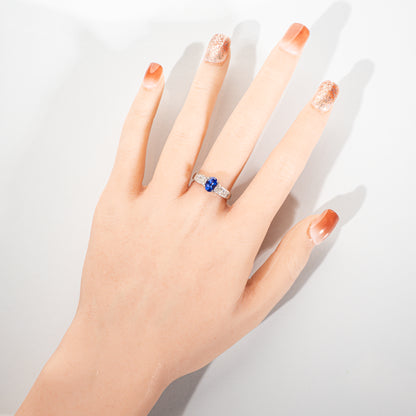 タンザナイト0.90ct ダイヤモンド0.20ct Pt900 リング