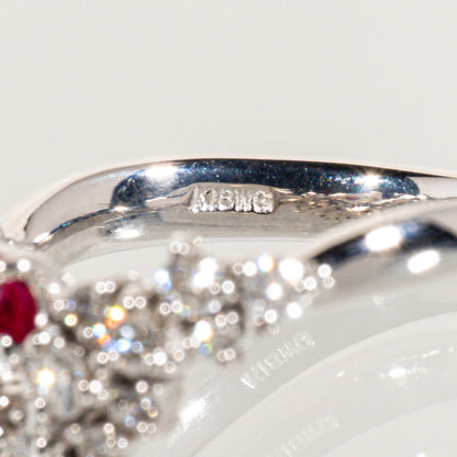 ルビー0.30ct ダイヤモンド0.50ct K18WG リング