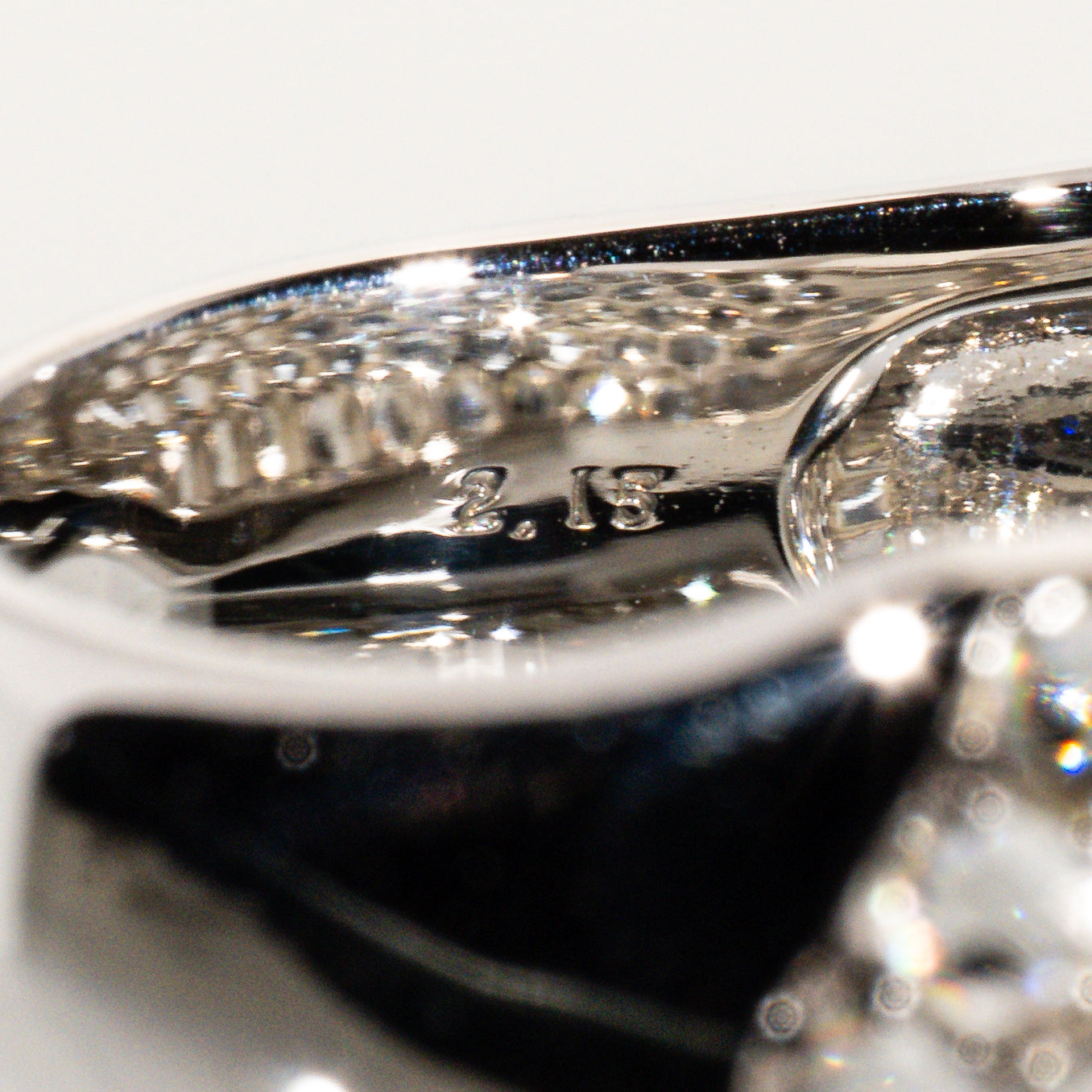 ローズカットダイヤモンド2.15ct Pt900 パヴェリング