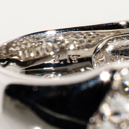 ローズカットダイヤモンド2.15ct Pt900 パヴェリング