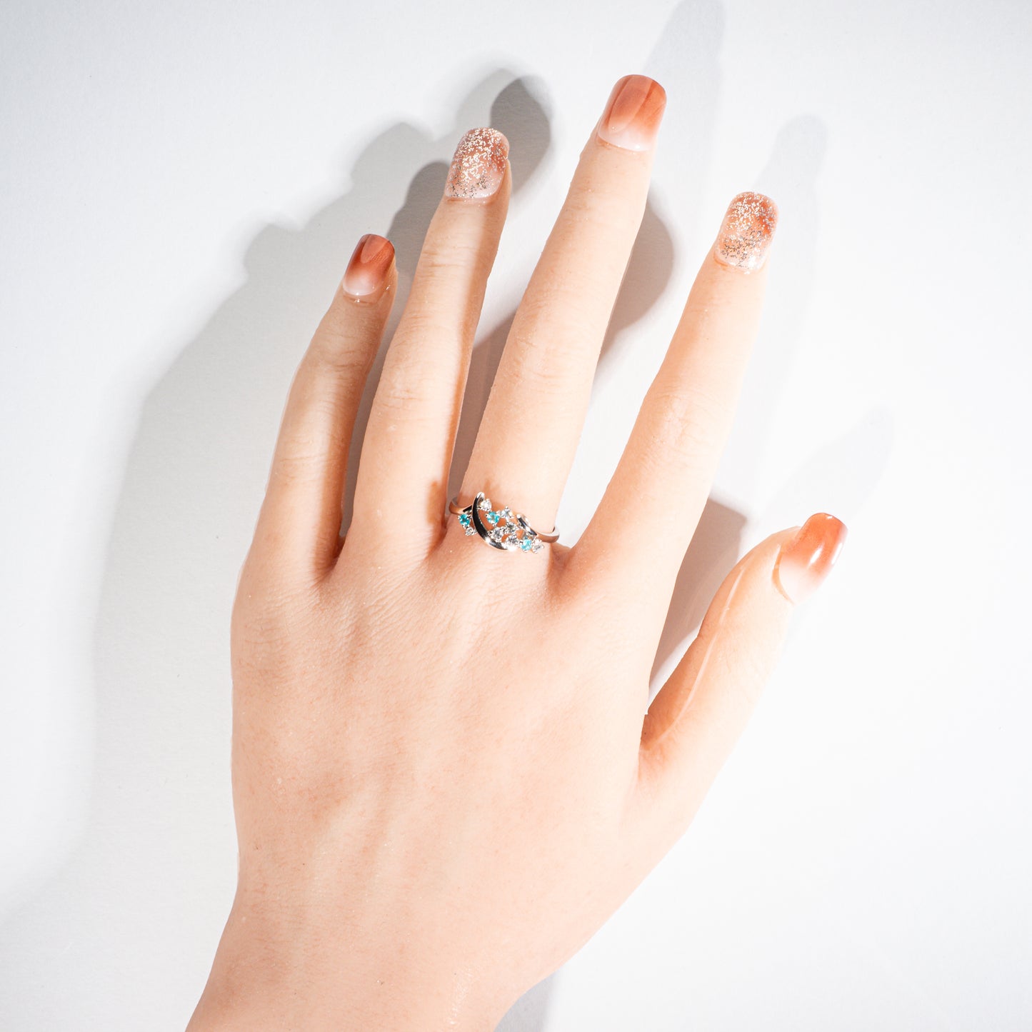 ブラジル産 パライバトルマリン0.08ct ダイヤモンド0.15ct Pt900 リング