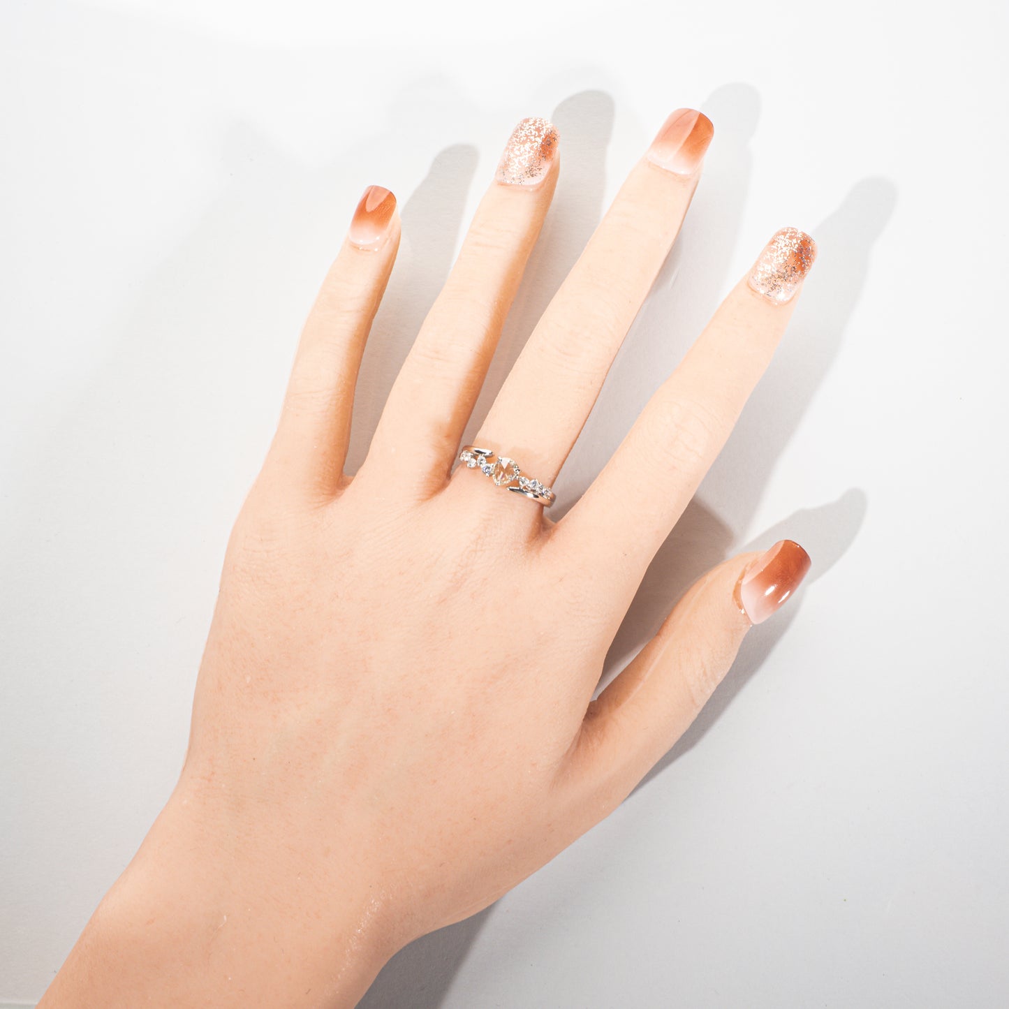 ローズカットダイヤモンド0.38ct メレダイヤモンド0.18ct Pt950 リング
