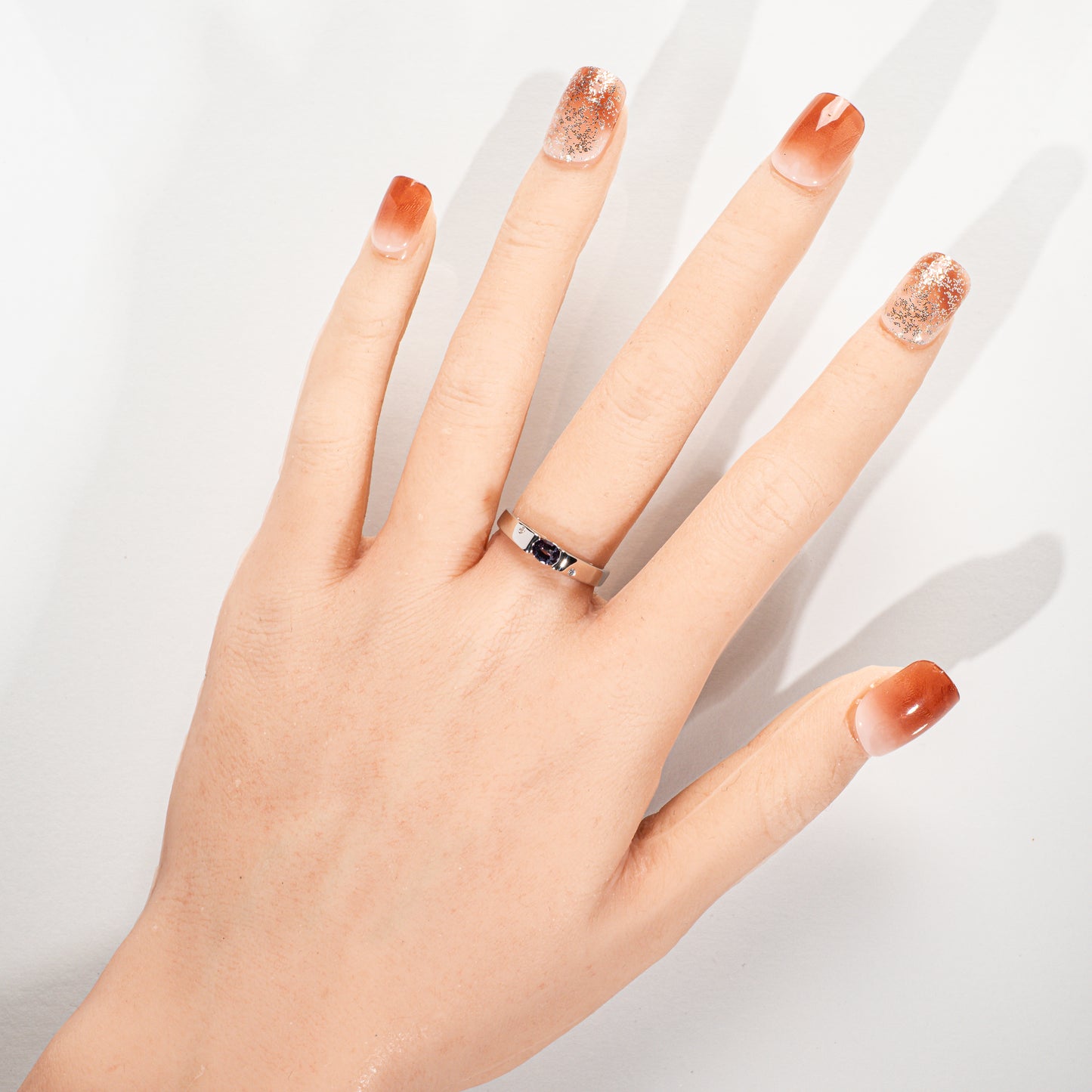 アレキサンドライト0.27ct ダイヤモンド0.02ct Pt900 リング