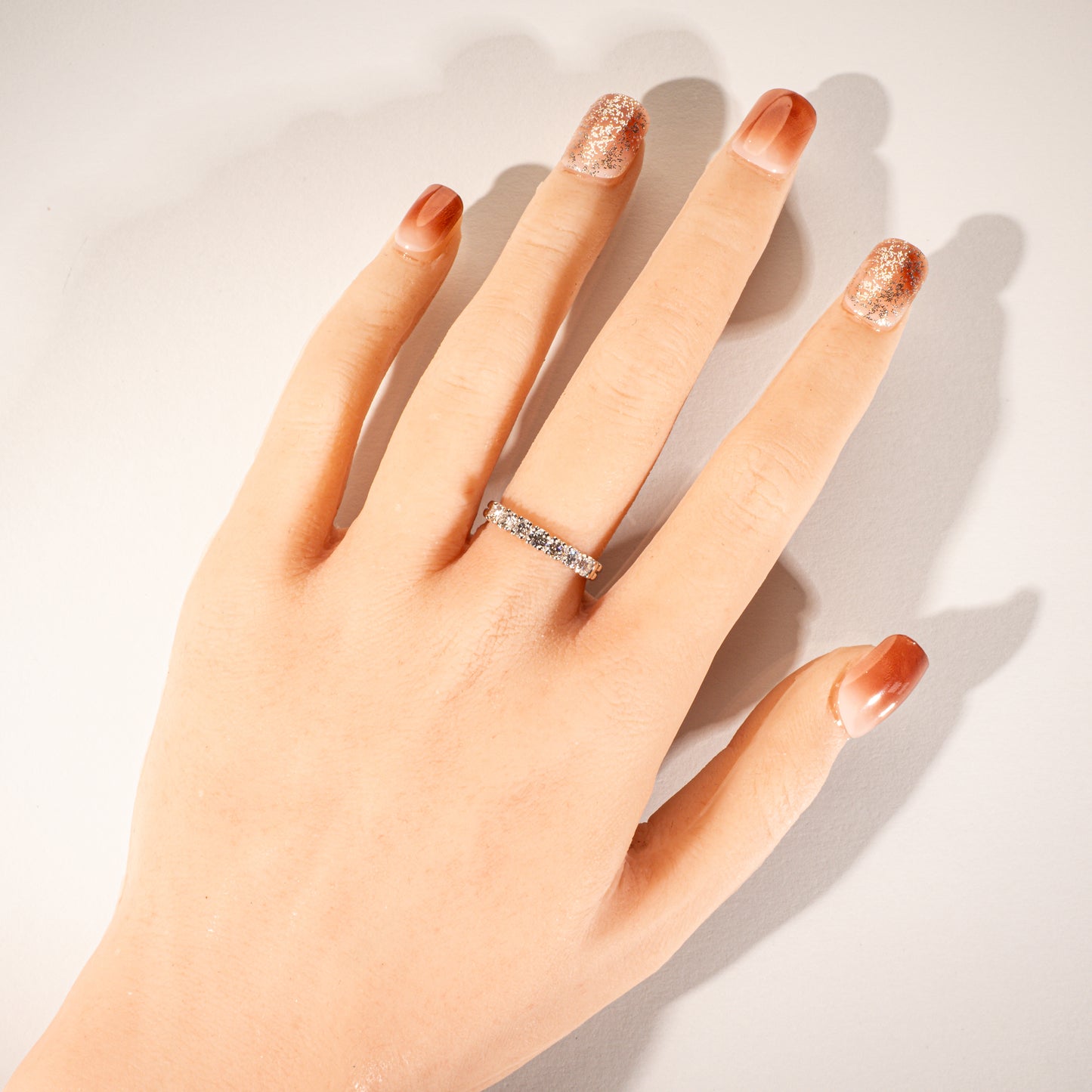 ダイヤモンド0.57ct Pt900 ハーフエタニティリング