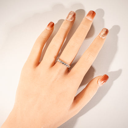 ダイヤモンド0.57ct Pt900 ハーフエタニティリング