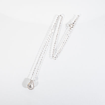 ダイヤモンド0.304ct メレダイヤモンド 0.18ct / 0.02ct Pt950 ホースシューネックレス