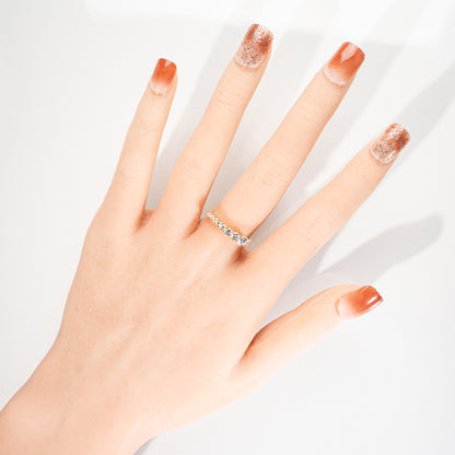 HCO ダイヤモンド0.75ct K18YG グラデーションリング