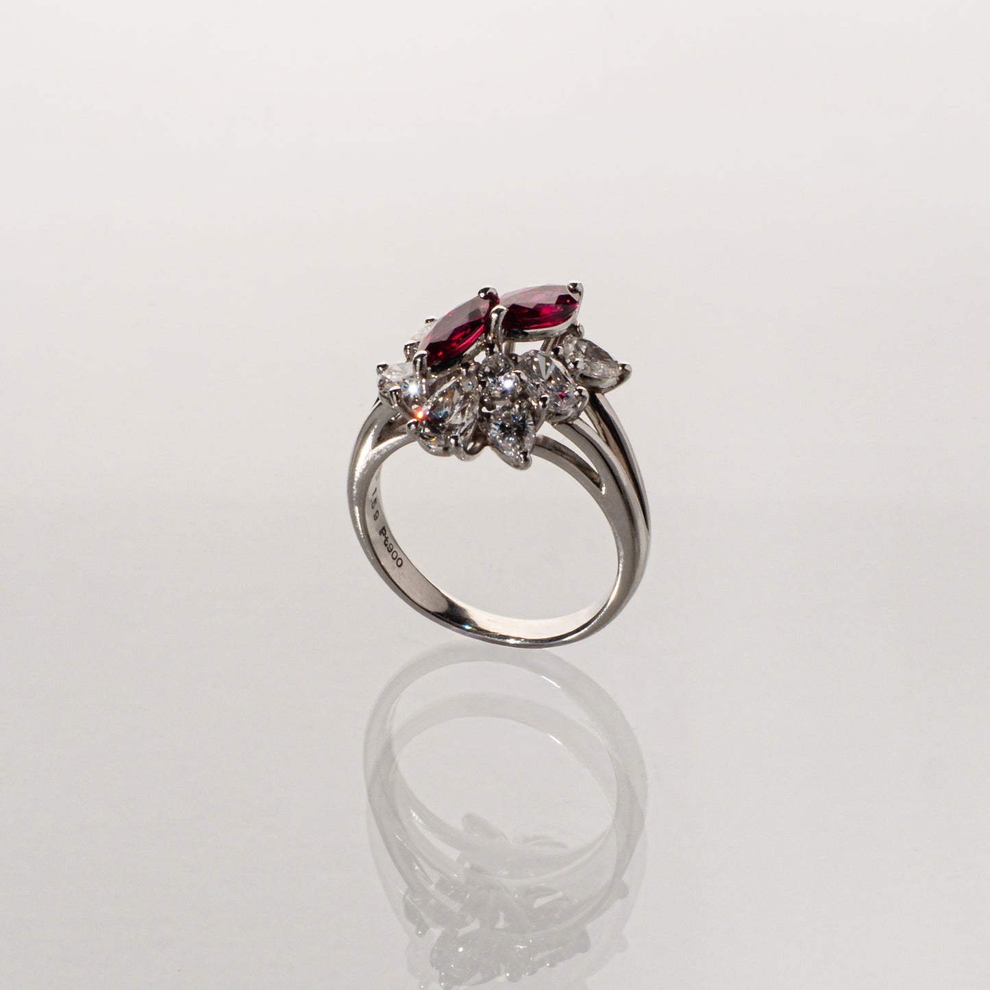 ルビー0.91ct ダイヤモンド1.59ct Pt900 リング