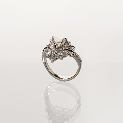 イエローダイヤモンド1.056ct ダイヤモンド0.72ct Pt900 リング
