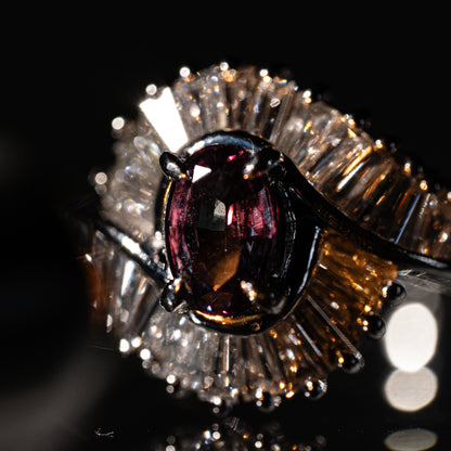 ブラジル産アレキサンドライト0.39ct ダイヤモンド0.53ct Pt900 リング
