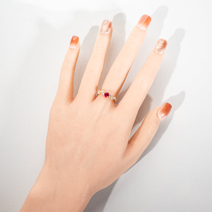 ルビー0.36ct ダイヤモンド0.40ct K18 リング